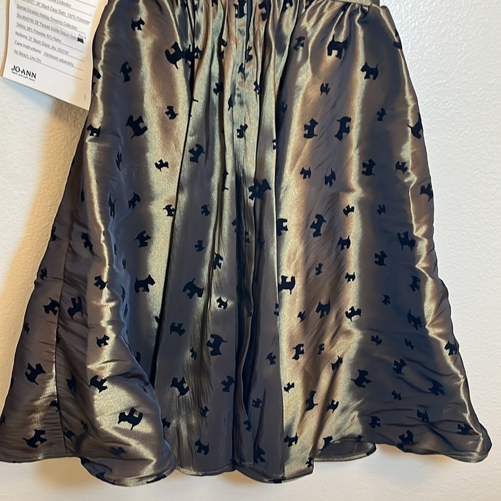 NWT McCall’s Flocked Scottie Dog Special Occasion Holiday Girl’s Dress - Picture 8 of 13